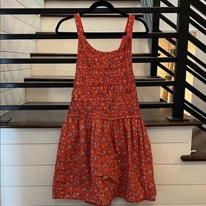 Free People Red Floral Mini Dress